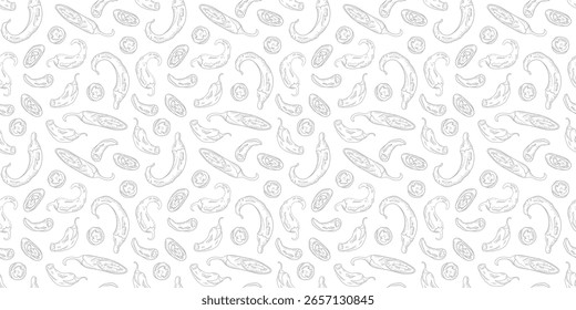hot chili pattern background. vintage chili background. pepper pattern background. chili doodle pattern background. 