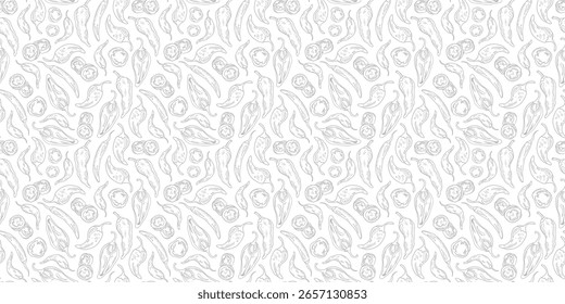 hot chili pattern background. vintage chili background. pepper pattern background. chili doodle pattern background. 