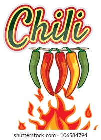 Hot chili pepper design