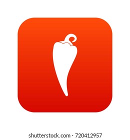 Hot chili pepper icon digital red for any design isolated on white vector illustration