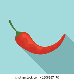 Hot chili pepper icon. Flat illustration of hot chili pepper vector icon for web design