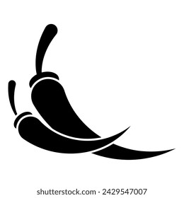 Hot chili pepper icon. Chili pepper logo. Spicy Mexican food. Vector isolated on white background.