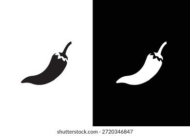 scharfe Chilischoten Symbol Vektor, scharfe Chilischoten Paprika Symbol Vektorgrafik Design