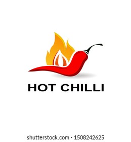 hot chili pepper logo template design vector in isolated white background,eps10.