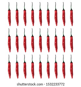 hot Chili pepper on white background