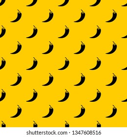 Hot chili pepper pattern seamless vector repeat geometric yellow for any design