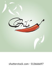 hot chili pepper with twisted characters