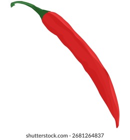 Pimenta quente vetor de pimenta isolado no fundo branco.