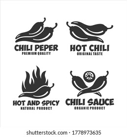 Hot Chili Pepper Vector Logo Collection
