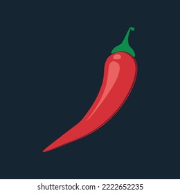 Hot chili pepper vector on grey background