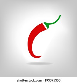 Hot chili pepper vector set isolated on white background. Logo design for the company.