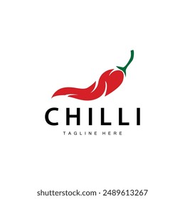 Hot Chili Peppers Logo Farm Garden Design Simple Illustration Symbol Template