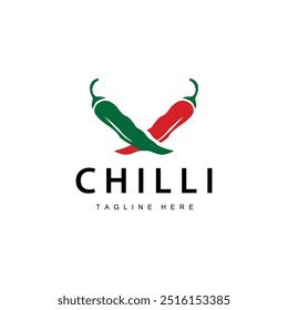 Hot Chili Peppers Logo Farm Garden Design Simple Illustration Symbol Template