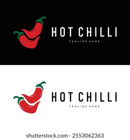 Hot Chili Peppers Logo Farm Garden Design Simple Illustration Symbol Template
