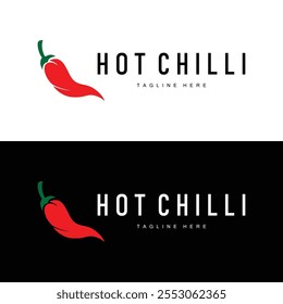 Hot Chili Peppers Logo Farm Garden Design Simple Illustration Symbol Template
