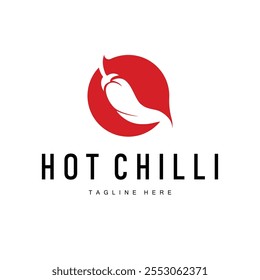 Hot Chili Peppers Logo Farm Garden Design Simple Illustration Symbol Template
