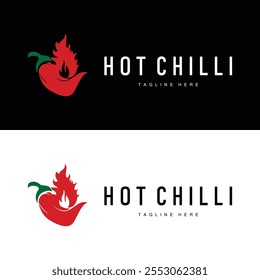 Hot Chili Peppers Logo Farm Garden Design Simple Illustration Symbol Template
