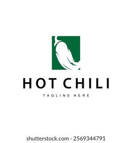 Hot Chili Peppers Logo Farm Garden Design Simple Illustration Symbol Template
