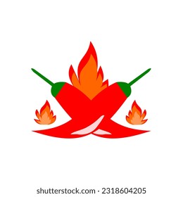 pimientos picantes. vector de chile caliente. 