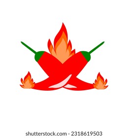 hot chili peppers. hot chili vector. 