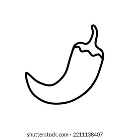 Hot chili spice vector icon illustration isolated on white background