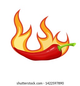 Hot chili vector design illustration isolated on white background