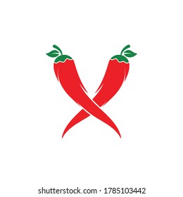 Diseño de ilustraciones de iconos vectoriales de Hot Chili