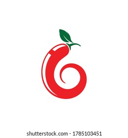Diseño de ilustraciones de iconos vectoriales de Hot Chili