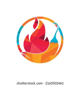 Hot Chili vector logo design concept. Fire Chili logo symbol, Spice food symbol icon.	