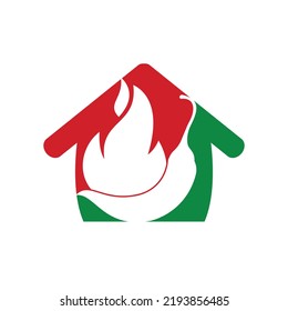 Hot Chili vector logo design concept. Fire Chili logo symbol, Spice food symbol icon.	