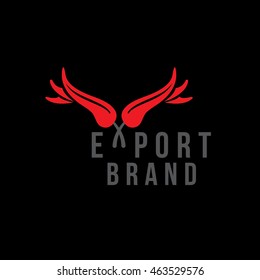 Hot chilli export vector logo template