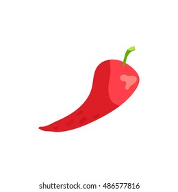 Hot chilli pepper icon in cartoon style isolated on white background vector illustration