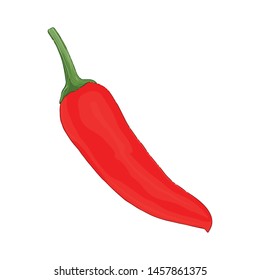 Hot chilli pepper illustration. Spice vegetable symbol - mexican food.