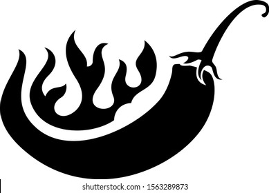 Ilustración vectorial de estilo de esbozo de Pepper Chili caliente