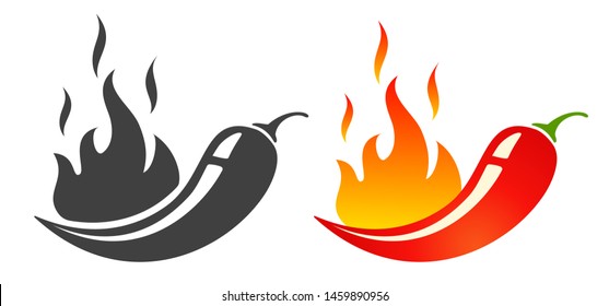 Hot chilli pepper. Vector emblems jalapeno or chilli peppers. Chili pepper.