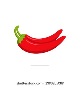 hot chilli pepper vector illustration, spice vegetable symbol