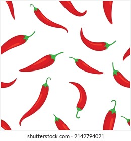 scharfe Chilischoten nahtloses Muster Chili-Hintergrund-Vektorgrafik