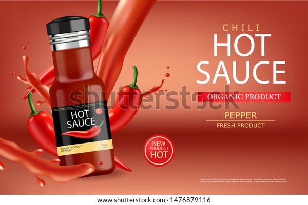 Download Hot Chilli Sauce Vector Realistic Splash Stock Vector Royalty Free 1476879116