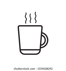 hot chococlate cup beverage aroma icon vector illustration thick line