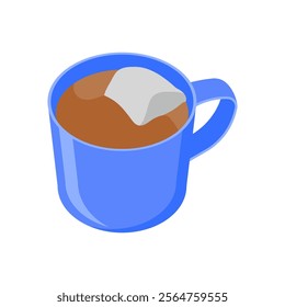 Hot Chocolate , Autumn Isolated Vector Illustration