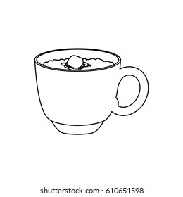 Hot chocolate beverage icon vector illustration graphic design