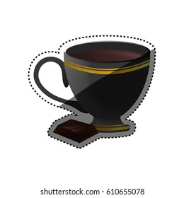Hot chocolate beverage icon vector illustration graphic design