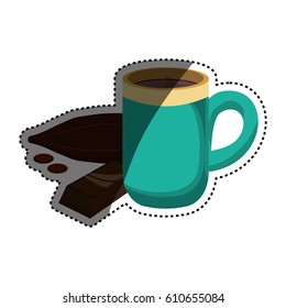 Hot chocolate beverage icon vector illustration graphic design