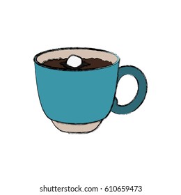 Hot chocolate beverage icon vector illustration graphic design