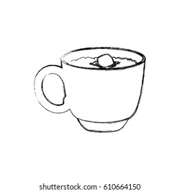 Hot chocolate beverage icon vector illustration graphic design