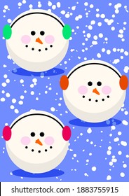 hot chocolate bombs made from white chocolate. snowmen in headphones.