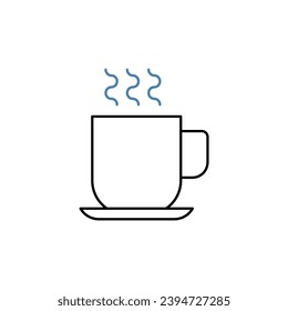 hot chocolate concept line icon. Simple element illustration. hot chocolate concept outline symbol design.