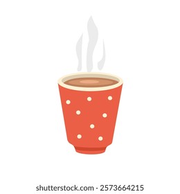 Hot chocolate. A cup of coffee. Breakfast. Coffee cup. Mocha latte. Coffee milk drink. Drink illustration.