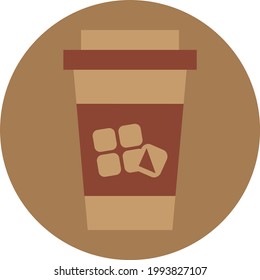Hot chocolate in a cup to go, illustration, on a white background.