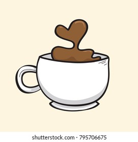 hot chocolate in cup vector design